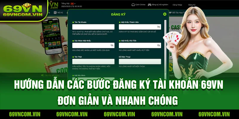 Hướng dẫn tất tần tật về đăng ký 69vn cho thành viên mới
